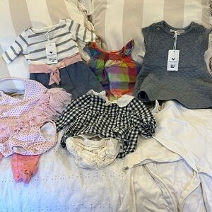 3-6month girl bundle of clothes & halo sleepsacks